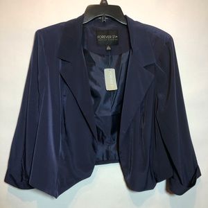 Forever 21 Plus Cropped Bolero Navy Jacket 3X